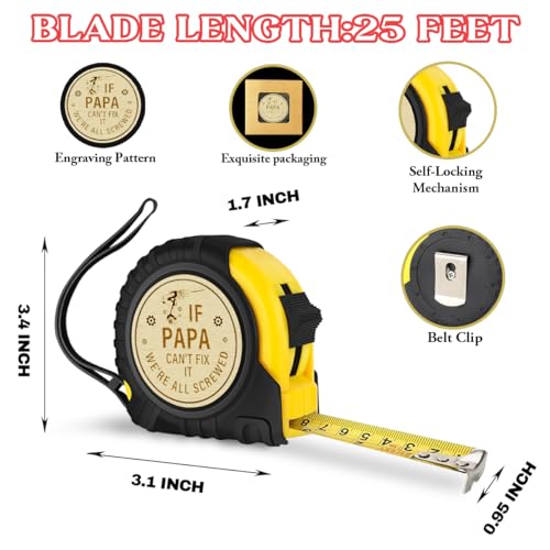 Cinta métrica 25 pies regalo para papá miniatura 2