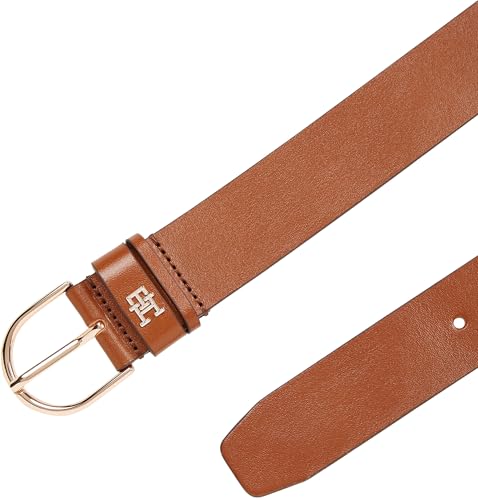 Tommy Hilfiger Damen Gürtel Essential Effortless 3,5 cm mit Dornschließe, Braun (Cognac), 90 cm