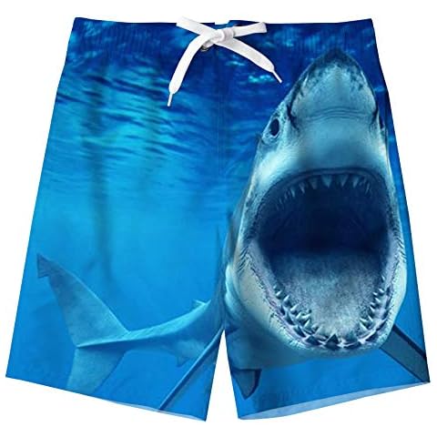 Kids4ever Swimming Shorts Quick Dry Vacation Surfing Beach Board Beach Trunks with Side Pockets Swimwear for 13-14 Years Boys Cover