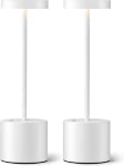 Ophouliy Lampes de table sans fil rechargeable 2 Faites votre valise, 5000mAh Batterie actionnée LED Lampes tactiles, IP54 Lampes de table sans fil portables étanches pour le bar extérieur Patio Restaurants Chambre à coucher (noir)