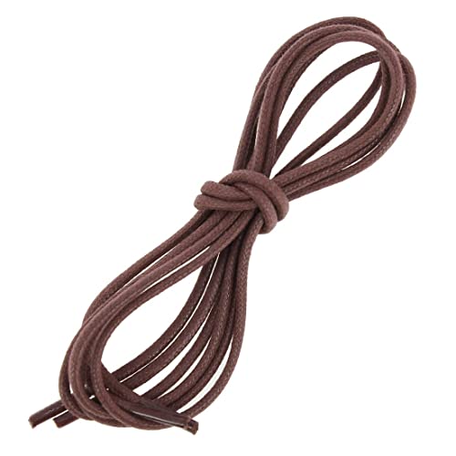 Les Lacets Français. Lacets ronds et épais. 3mm, Coton. Marron Acajou. 75cm FABRIQUE EN FRANCE Cover