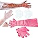 50 Paar FieldverkleidungshandschuheFügen Sie 50 Paar PVC-Handschuhe Hirsch Gutting Handschuhe Einweg-Reinigung Jagd Feld Verarbeitungshandschuhe Schulterlänge Kunststoff rosa Handschuhe mit langem