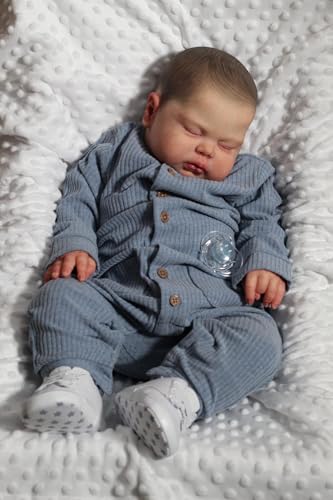 Anano Chubby Reborn Baby Boy Lifelike Veins 24 Inch Realistic Reborn Toddler Dolls Big Size Real Life Newborn Baby Dolls That Look Real Bebe Realistic Babies with Pacifier