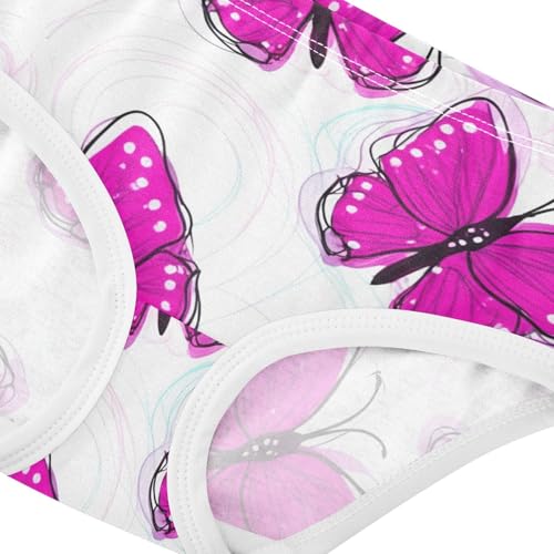 Cotton Girls Underwear Toddlers Pink Purple Butterflies White Cute Panties Girl Aesthetic Underpants Briefs 2t4