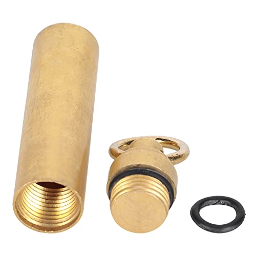 Culnflun - Mini Caja de Metal Impermeable para Tanque de Exteriores, con Sello de latón, para Almacenamiento de Herramientas EDC portátiles