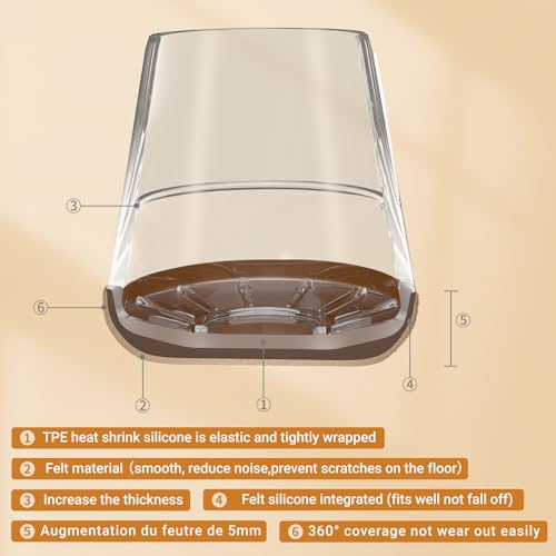 Meldel Chair Leg Floor Protectors Extra Small 24PCS - Image 3