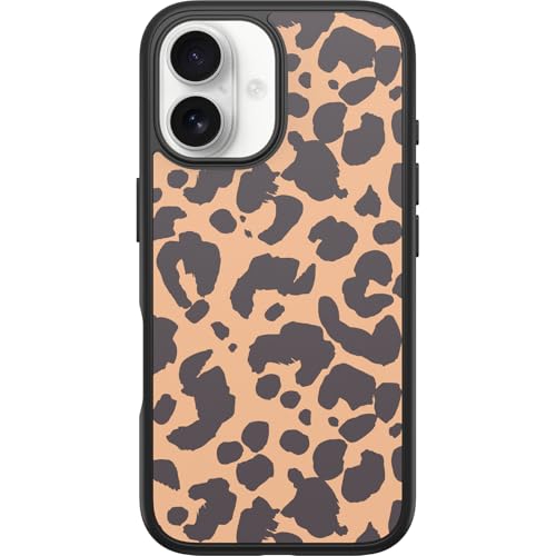 Image of OtterBox iPhone 16 Symmetry Series Case - Leo Look (Black) - Ultra-Thin, Sleek, Leopard Print iPhone Case