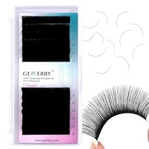 GEMERRY Eyelash Extension Classic Lash Extensions Volume Lash Extensions 05/07/15/18/20 C/D Curl 8-20mm Individual Lashes Mixed Lengths Professional Salon Use for Lash Extension0.15-D-15-20