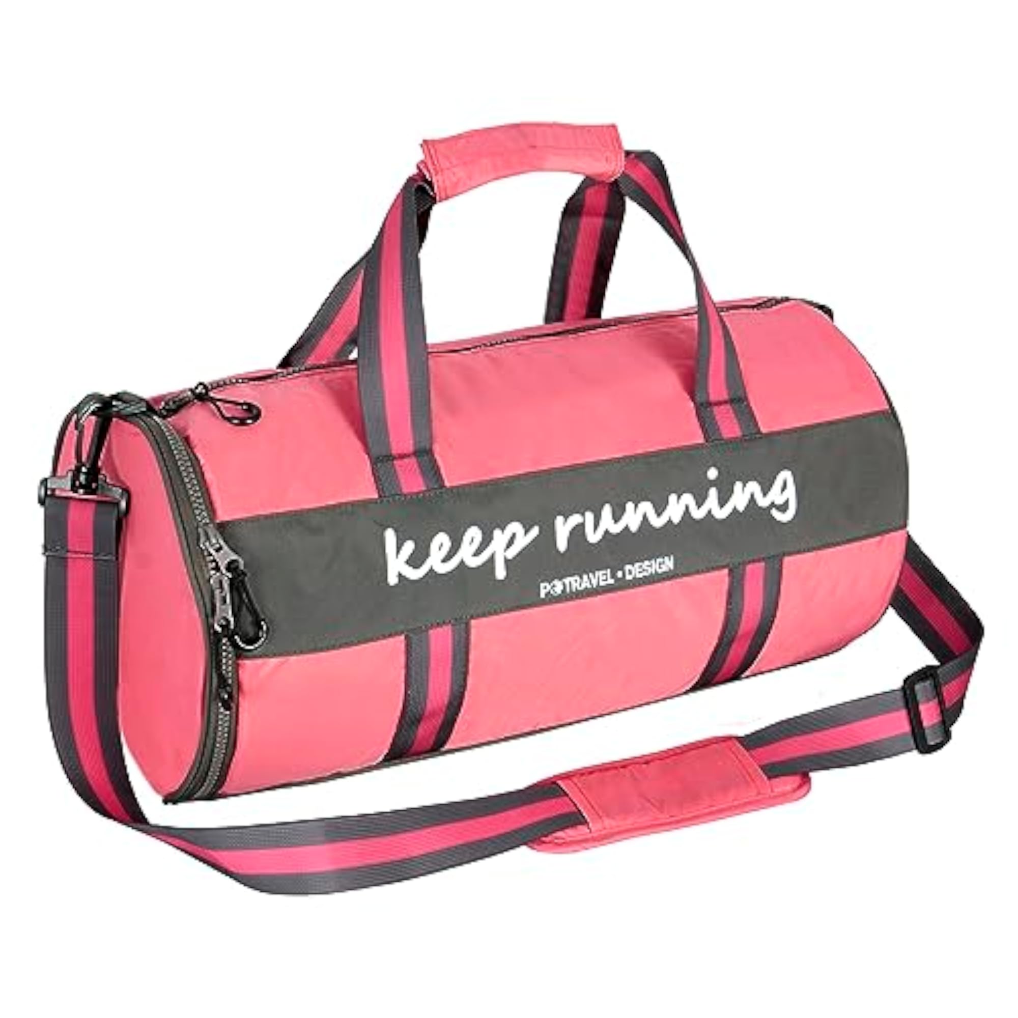 Nylon Travel Duffle Bag for Women with Compartments