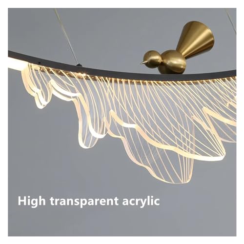 Lustre LED en forme de feuille pour design intérieur moderne - 5