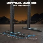 PERLESMITH Universal TV Stand for 37–90 Inch TVs up to 150 lbs, Height Adjustable TV Legs with Space for Soundbar, Table Top TV Mount Stand for Living Room, Max VESA 800 x 500mm, PSTVS20