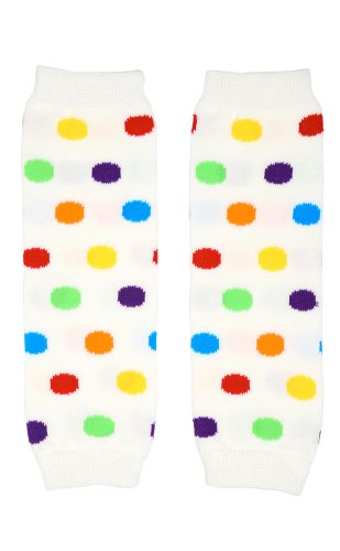 juDanzy Newborn Rainbow Polka Dot Baby Girl Leg Warmers - up to 12 Pounds