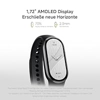 Xiaomi Smart Band 10, Smart Watch,Fitness-Tracker, 1,72" AMOLED Display, 21 Tage Akku, 5ATM Wasserdichtigkeit, SPO₂ & Herzfrequenzmessung, Schlafüberwachung,150+ Sportmodi, Ceramic Edition Pearl White – Ansicht 3