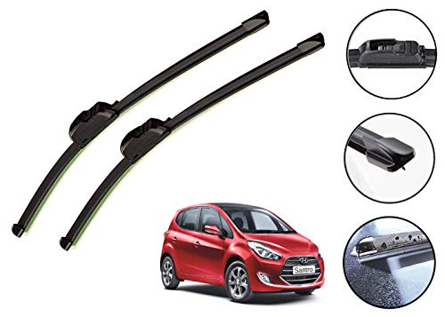 Image of Auto Hub Car Wiper Blades Compatible with Hyundai Santro 2019 - Set of 2 Pcs (D-20,P-16)