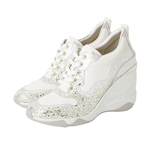 [ダイアナ] プラス スニーカー ヒール9cm台 白 ホワイト 23.5cm 183842900011