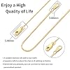 Jewlpire 18K Gold Plated Chain Necklace for Women, 0.8mm Box Chain 18K Gold Plated Chains for Women Thin & Sturdy Women's Chains Necklaces 18 Inch #3