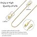 Jewlpire 18K Gold Plated Chain Necklace for Women, 0.8mm Box Chain 18K Gold Plated Chains for Women Thin & Sturdy Women's Chains Necklaces 16 Inch