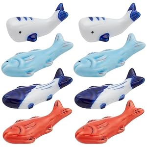 PLIGREAT Fisch Essstäbchenablage Set, 8 Stück
