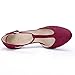 Allegra K Zapatos de tacón de Aguja con Tira en T y Punta Redondeada para Mujer BorgoñA 37 Imagen de Allegra K Zapatos de tacón de Aguja con Tira en T y Punta Redondeada para Mujer BorgoñA 37