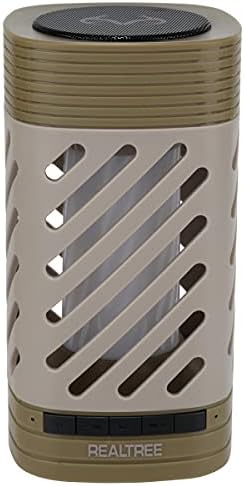 Top view of Realtree LED Lantern Speaker showing the speaker grille