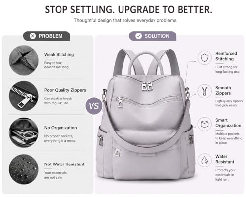 Image of Leather Backpack for Women | Large Capacity | College and Office use | PU Leather | shoulder bag for Ladies,