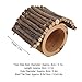 Wooden Hamster Tree Hole with Roof, Applewood Pet Hideout Tunnel Ferret Crab Shelter Play Rest Ladder for Small Animal Pets