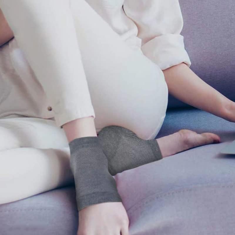 Miniatura 7 de 8 pares de calcetines hidratantes sin dedos, calcetines para dormir para mujeres y hombres, calcetines de talón de gel agrietados, reparación de