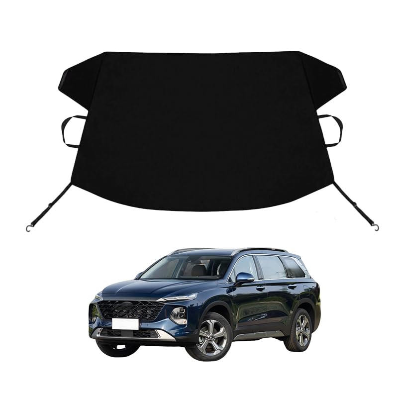 Image of Santa-Fe Custom Windshield Cover for Ice and Snow for Hyun-dai Santa-Fe Windshield Snow Cover 600D Shade Blocks Winter Frost Hail Protector Car Accessories