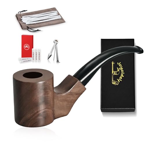 Joyoldelf Tobacco Smoking Pipe with Stand, Screens, Bits, Cleaning Tool & Gift Box (24 Piece Set)