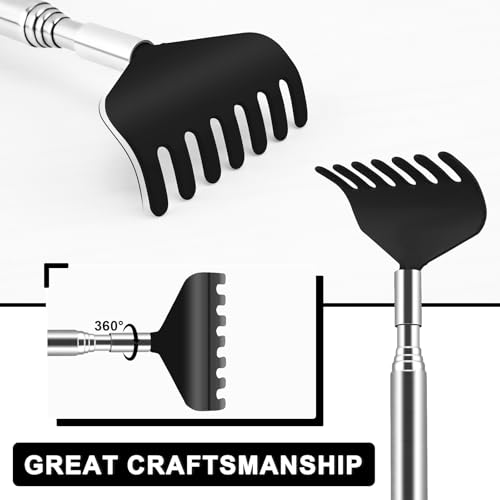 Image of NICEMOVIC 8 Pack Back Scratcher, Bulk Small Gifts for Adults Women | Christmas Stocking Stuffers for Women Men Teens, Prizes for Adults, Birthday Gag Gift for Mom Dad (Black)