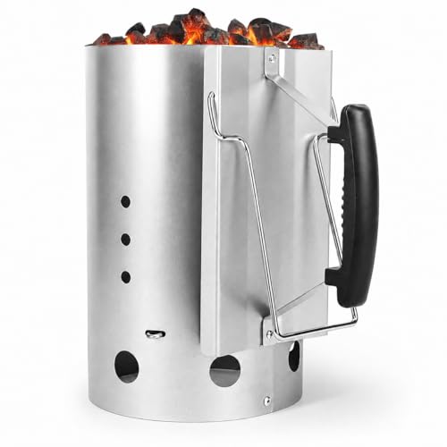 Uniflasy Anzündkamin für Weber 7416 Holzkohlegrill zubehör 7416 XL 30 5cm