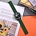 WOCCI 22mm Magnetic Watch Band, Wood Grain Silicone, Quick Release (Green+Black)