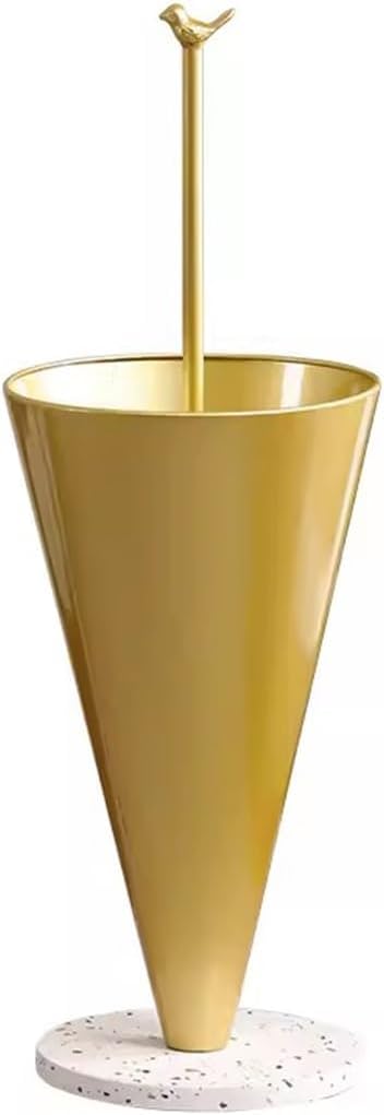 Luxury Style Decorative Umbrella Stand with Creative Umbrella Shape Basket Bird Handle Design for Entrance Home Decor or Gift (Green)