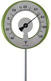 LaCrosse 101-1523 Lollipop Outdoor Garden Thermometer, Green