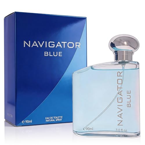 Image of AFLUXE Navigator Blue Eau de Toilette for Men, Refreshing Aromatic Aquatic Fruity Cologne, Long Lasting Clean Scent for Men, 3.0 fl oz (90 ml)