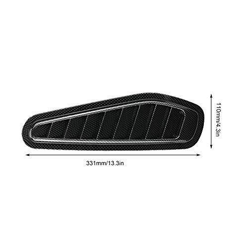 Suuone 2pcs Couvercle Admission Air Fibre De Carbone – Scoop Décoratif Universel Capot Moteur Style Sport, ABS Qualité