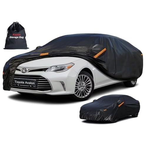 Kayme Heavy Duty Car Cover Waterproof All Weather, Custom Fit for Tesla Model S, Outdoor Full Exterior Cover with Charging Port and Breathable Ventilation Mesh, Sun and Rain Protection. grey