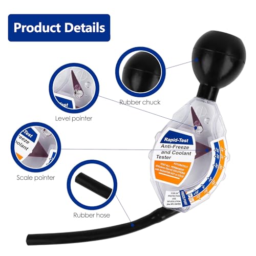 Csirnto Frostschutzprüfer, Kühlmittel Tester, Frostschutz Tester bis Zu -40°C, Kühlerfrostschutz Messgerät, Frostschutzprüfgerät im Wasserbehälter, Kühlmittel Prüfer für Kraftfahrzeuge Zubehör