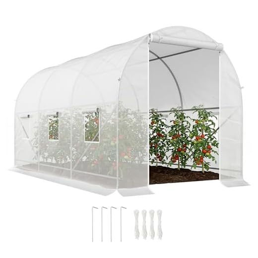 Outsunny Gewächshaus Foliengewächshaus Treibhaus Pflanzenhaus Folien 350x200x200 cm