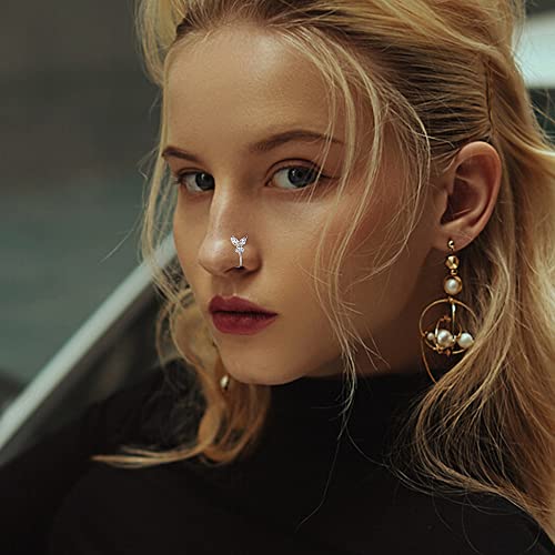 Ubgicig 12Pcs Fake Nose Rings Hoop Clip On Nose Ring Faux Septum Cartilage Tragus Ring Non Piercing Jewelry For Nose Ear African Nose Cuff For Women Men #TOP5