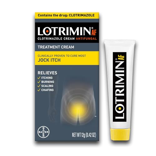 Lotrimin AF Jock Itch, Jock Itch, and Athlete's Foot Cream, 0.42 Ounce (Pack of 1) (Packaging May Vary)