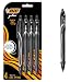 BIC Gel-ocity Quick Dry Retractable Gel Pen, 4 Count, Black