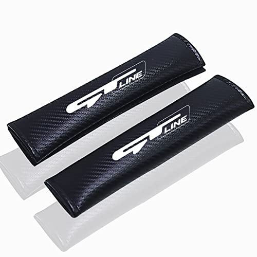 EAGLEG 2 Pièces Voiture ProtèGe Ceinture SéCurité Coussin pour K-IA Ceed GT GT Line, Protections Épaulettes de Ceinture de Sécurité en Fibre Carbone Amovible Interior Accessories, GT~Line