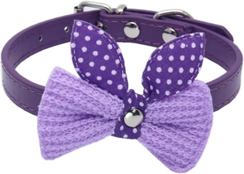 Collier pour petit chien cuir violet sécurisé avec boucle métal - 2