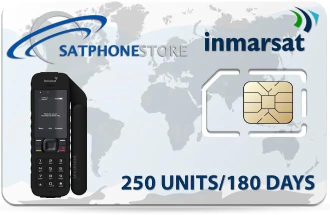 SatPhoneStore Inmarsat Prepaid SIM Card - 250 Units(167 Minutes) /6 Month Expiry
