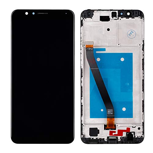 swark LCD Display Compatible with Huawei Mate SE/Huawei Honor 7X BND-TL10 BND-AL10 BND-L21 BND-L22 BND-L24 (Black with Frame) Touch Screen + Tools (Huawei Logo)