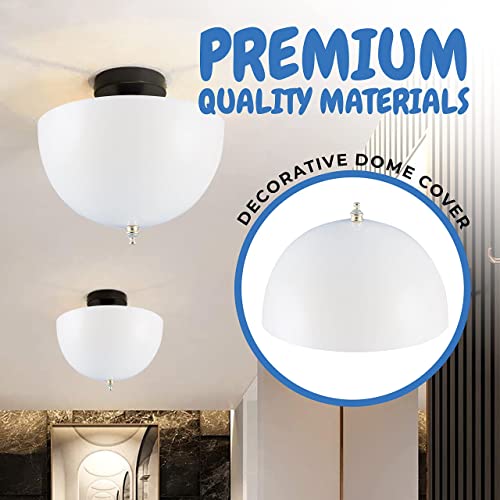 Ohlectric Clip On Light Shades - Acrylic Dome Shaped Light Bulb Shades - Modern Lighting Decor - Perfect For Ceiling Lights, Wall Mounted Lights - White Color, Ol-39216 #TOP3