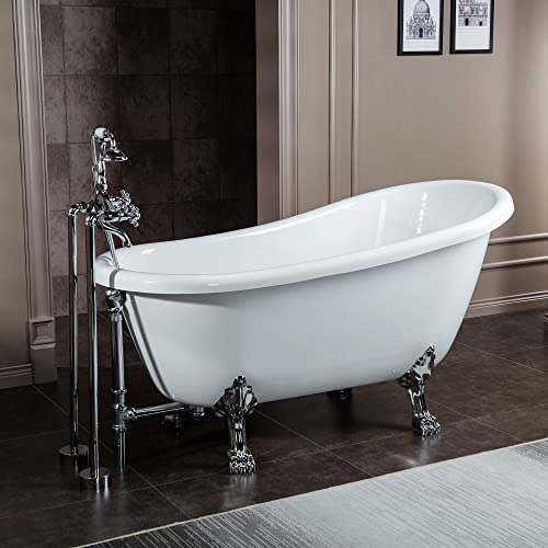 WOODBRIDGE BTA1522-C-Feet +C-Drain +C-Faucet Bathtub, Chrome