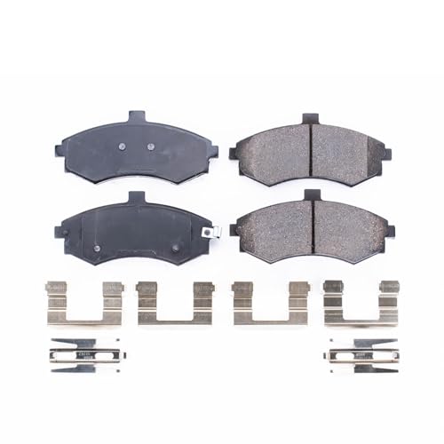 Image of PowerStop Front Brake Pads for Hyundai Elantra 2002-05 - Z17 Ceramic Brake Pads with Installation Hardware, 17-941