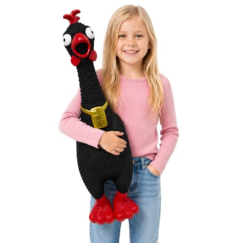 Animolds Hug Me Giant Rubber Chicken- Huge Stress Relief Screaming Chicken Toy | Screams Up to 45 Seconds- Novelty Gag and Prank Toys | Funny Toys Gifts for Christmas Stocking Stuffers for Kids Adult